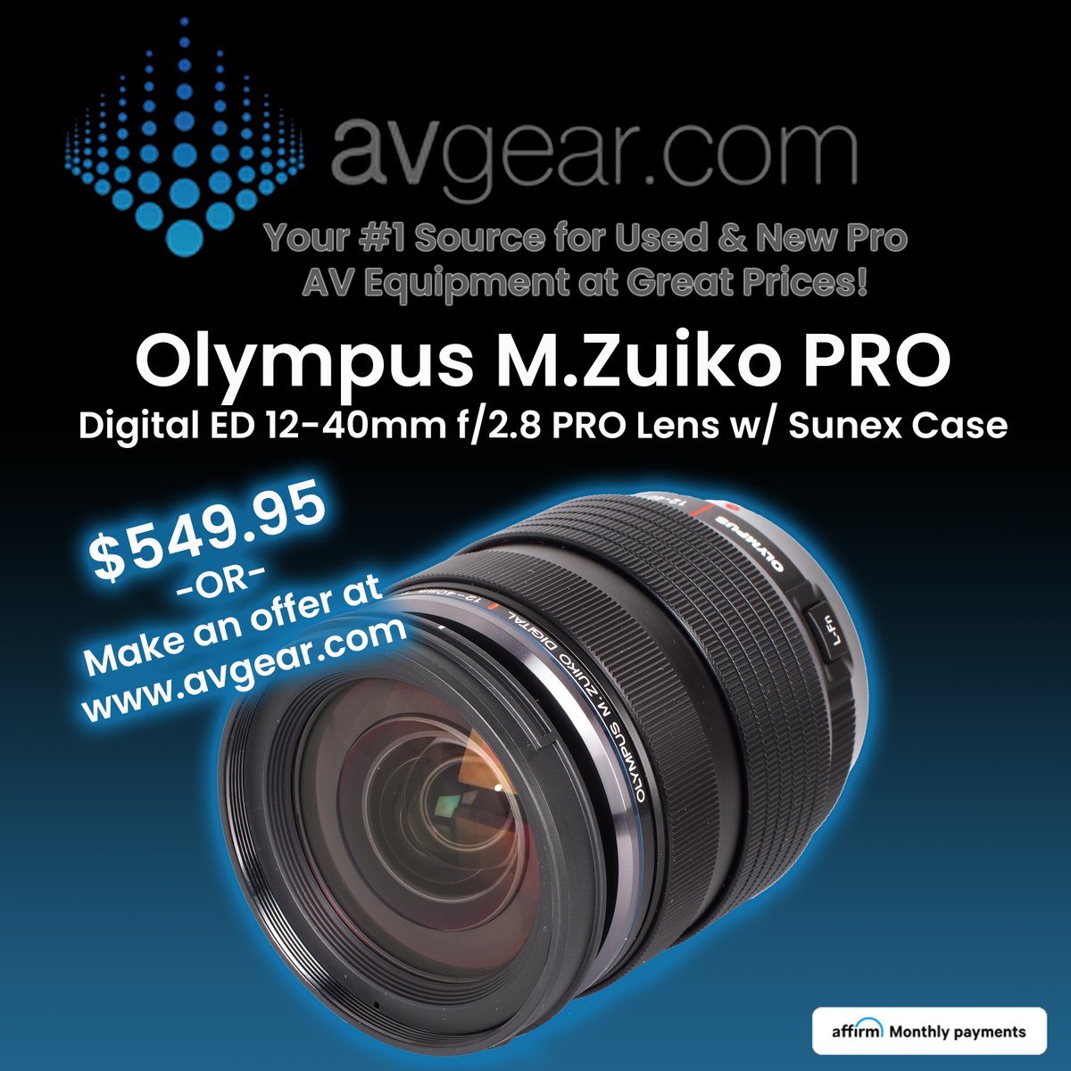 avgearcom's tweet photo. #Focus the positives! All of your favorite brands in one place at discount prices! Do you have used gear you want to sell? Create a seller account on https://t.co/ENrpuOWMn0 and get cash for your gear!

#AVGear #AVGeek #Photo #photography #lens #camera #Olympus #Photoshoot https://t.co/7EM3GiPxd8