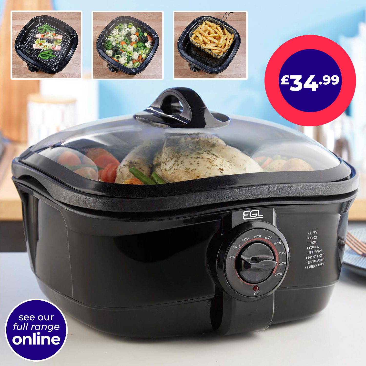 Egl 8 in 1 multi cooker hotsell
