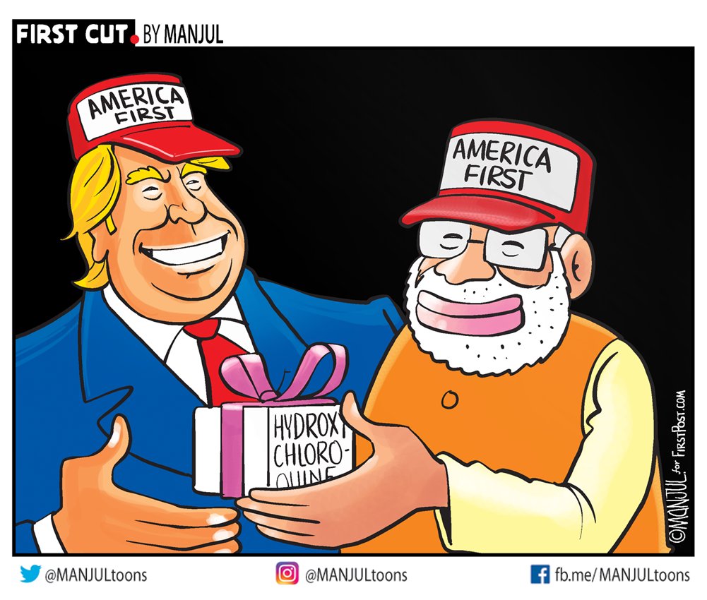 MANJULtoons's tweet photo. #hydroxychloroquine
My #cartoon for @firstpost
More: https://t.co/d7EQajd4JI https://t.co/NeZsR75sLW