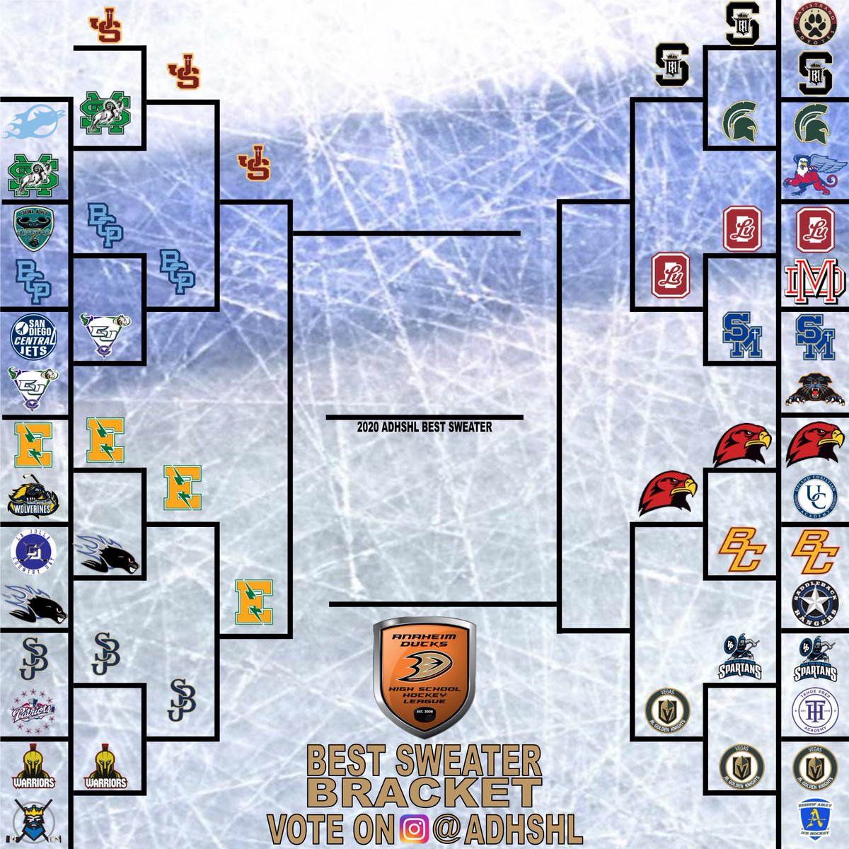 ADHSHL's tweet photo. JSerra and Edison have moved into the Semifinals! Who will join them? Cast your vote on our ADHSHL Instagram story! https://t.co/CRwzgk96ef #ADHSHL #BetterSweater https://t.co/tQtQXx6GgP