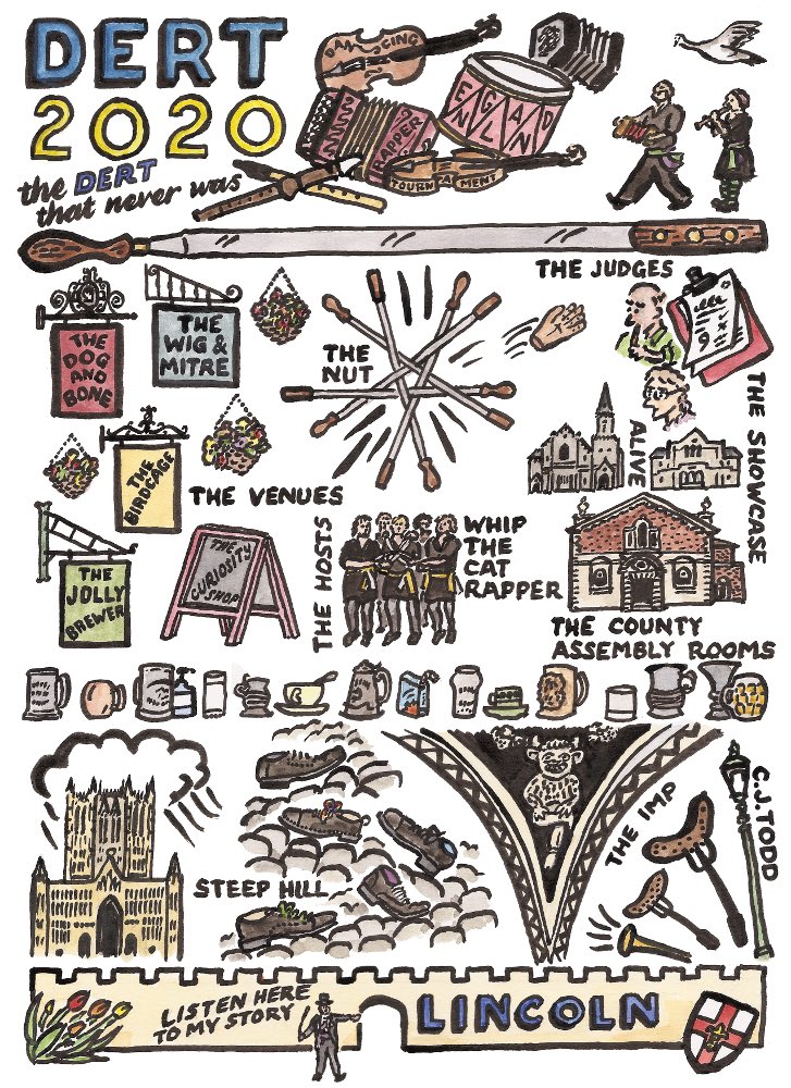 C_J_Todd's tweet image. In honour of last Saturday’s DERT Not DERT, here’s what would have been and sort-of was. @dert2020 @WhiptheCat @shefunimorris @RockinghamSword @tower_ravens @LeedsRapper. I’m working on getting some posters / cards out; let me know if you’d like one.