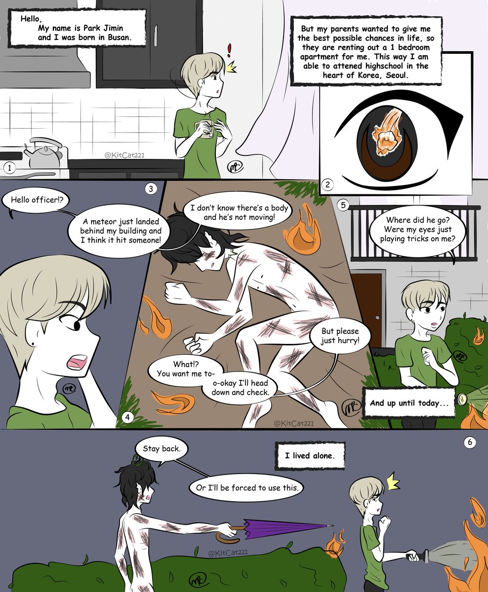 KitCat221's tweet image. #vminau #HelloMyAlien Chp1 where #jimin first encounters our lovely alien friend #v and his world changes forever~
To be continued...

#vmin #BTS #vminfanart #btsfanarts  #taehyung