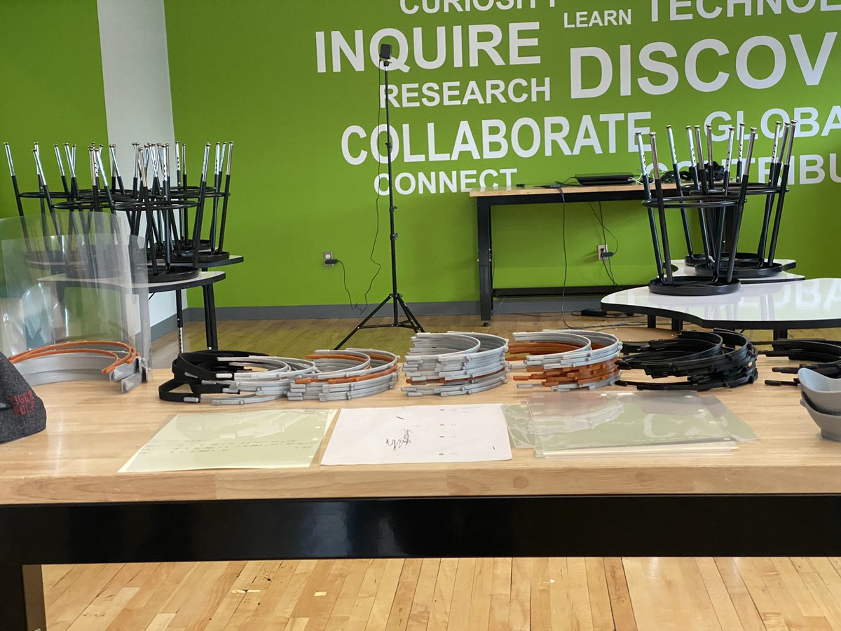 Shout out to @brettellisred. This guy has been printing non stop and helping out medical professionals by creating these awesome face shields. Makers make, you’re the man dude. Way to lead our maker space by example!#coronavirus #COVID19 #ccr3tech