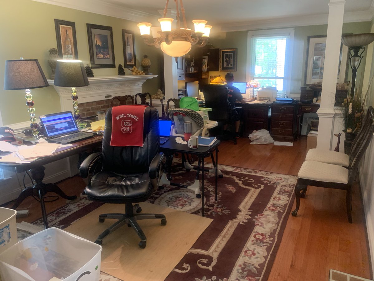 Home office quarantine conversion ongoing🤪

Home quarantine learning central 📚 

Home quarantine with virtual 🔬 lab technology 

Home quarantine home repairs 🧰

Home quarantine gardening 🌻🌻

Home quarantine eat in restaurant 

Home quarantine spring break staycation

Home❤️