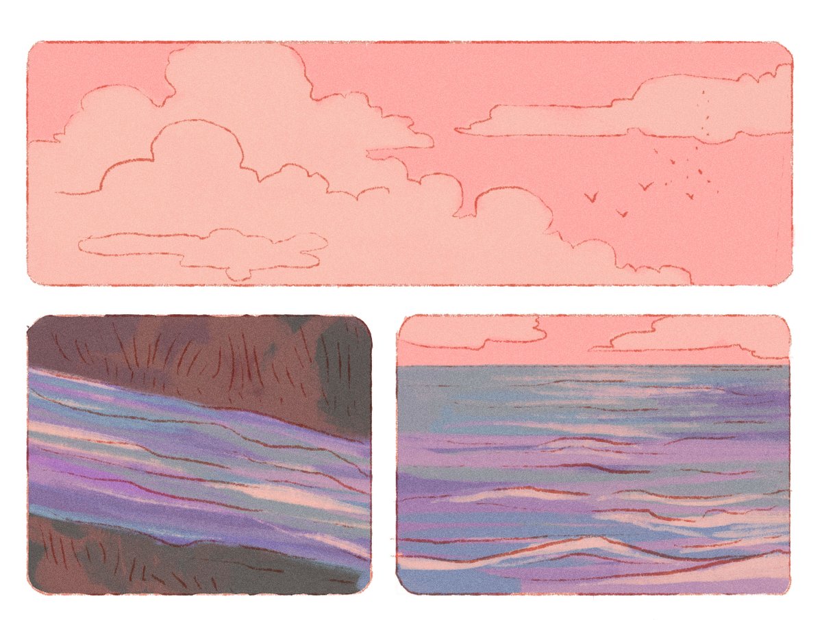 bleu_capsicum's tweet image. Here&apos;s a little comic about the times when I went cloud-watching when I was about seventeen. I&apos;ve been doing that a lot lately, and it made me think back to those specific moments.