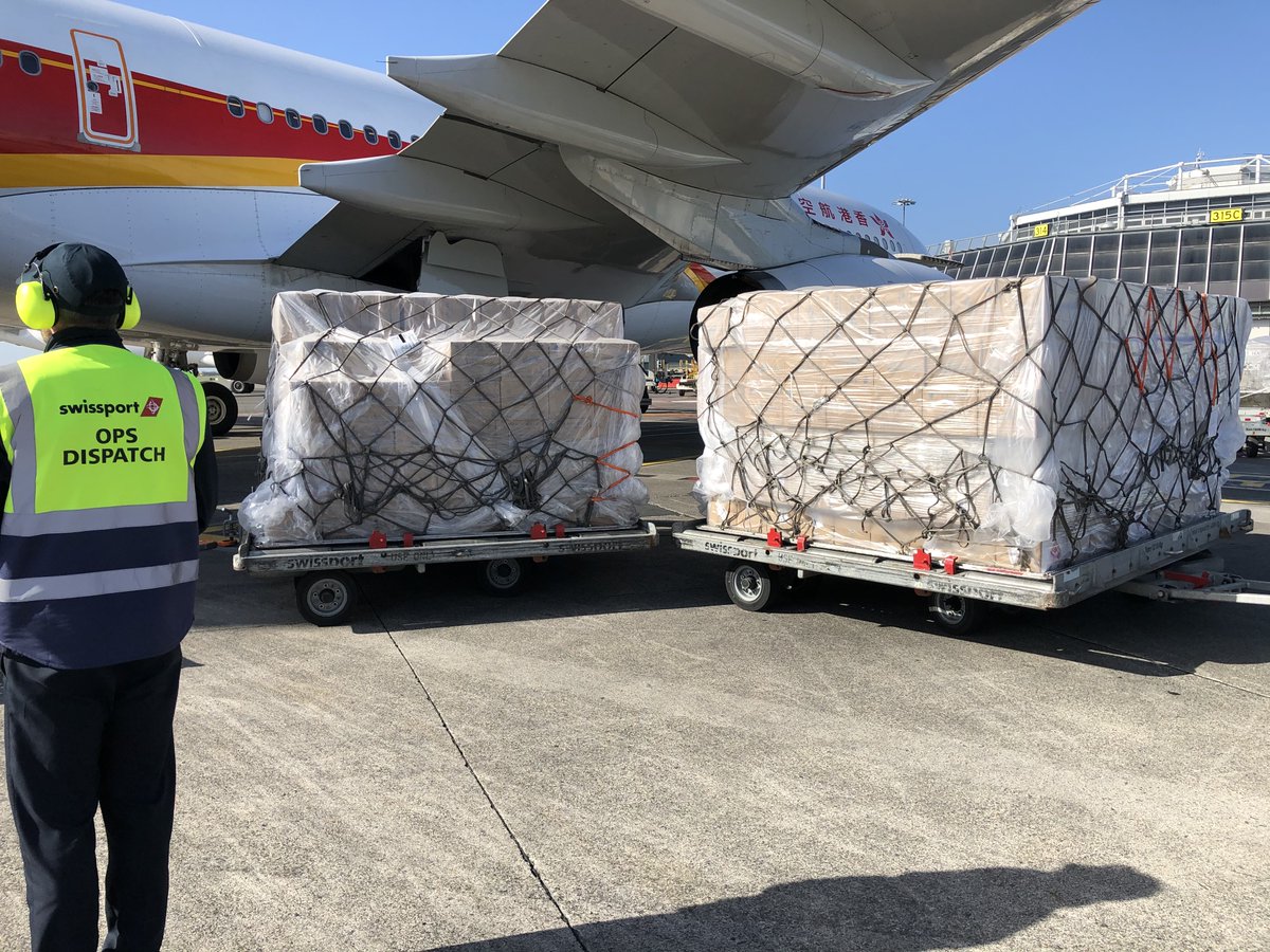 avolon_aero's tweet photo. Earlier this afternoon, our @Airbus #A330 landed @DublinAirport from Hong Kong full of @HSELive’s medical and #PPE equipment to help in the fight against #COVID19. Thanks to @HSELive @DublinAirport @IDAIreland @IrlEmbChina and @PCH_Intl for all their support! https://t.co/JZFawwQpqF