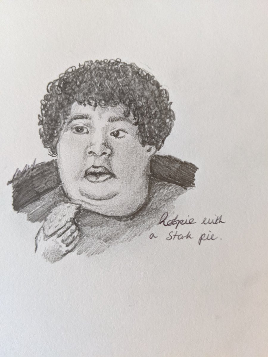 TheDaisyDeer's tweet image. @Childdotorg Game of Thrones Quiz sketch submission: Hot Pie from our team, A Lannister Always Supports the NHS &amp;lt;3