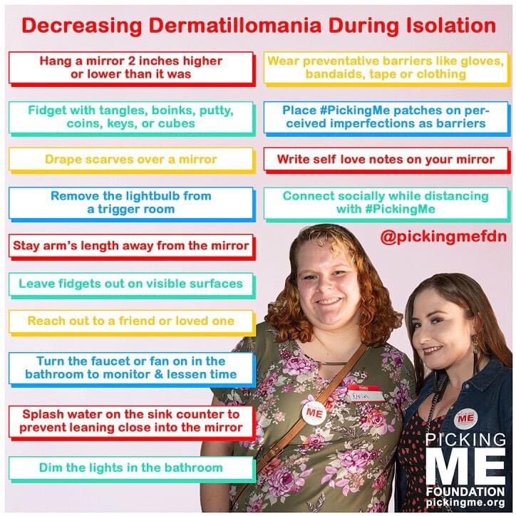 Tips to decrease  #SkinPicking  #dermatillomania during  #lockdown  #isolation from the awesome  @PickingMeFdn  #mentalhealth