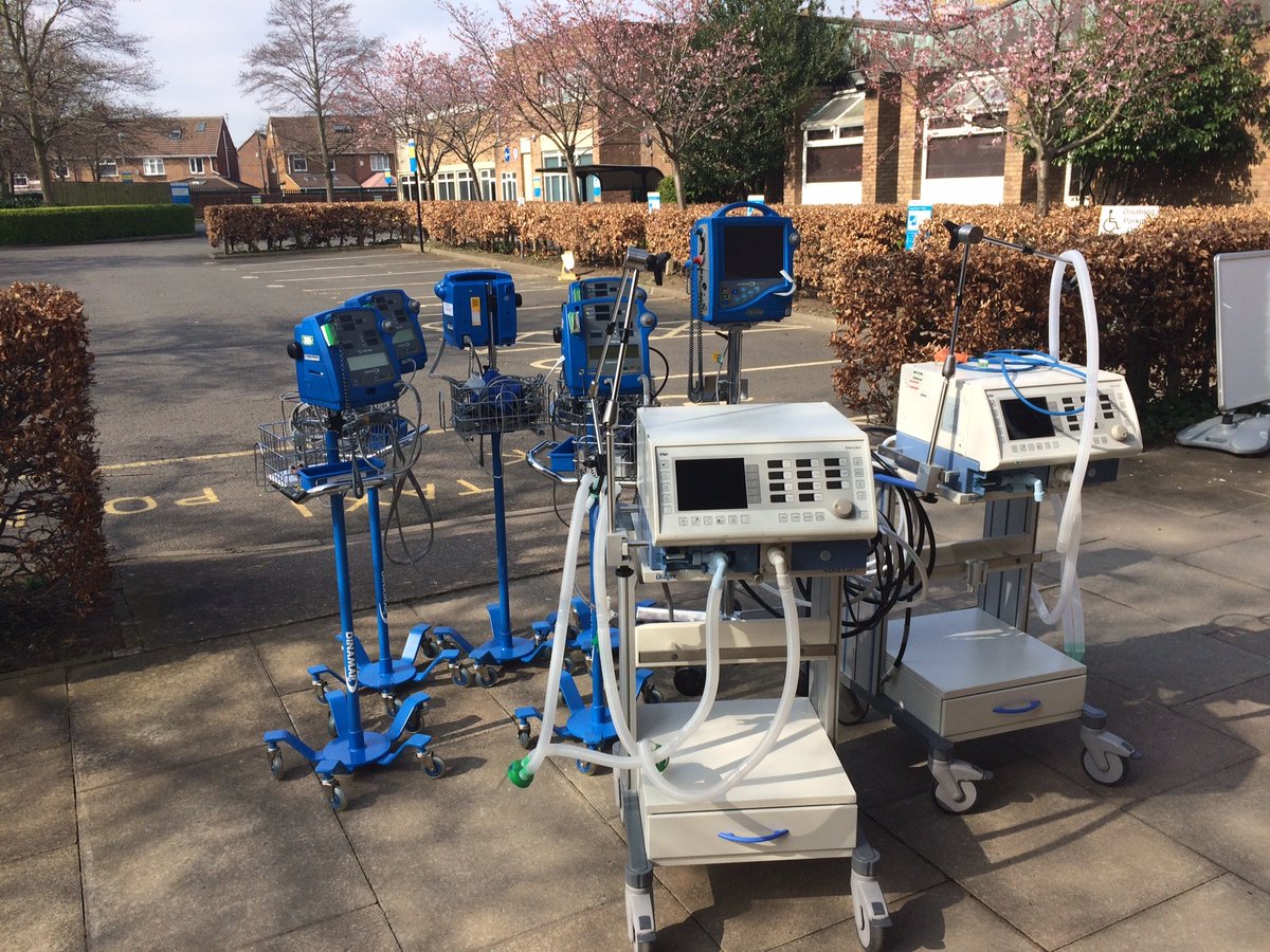 NorthumbriaUni's tweet photo. Thanks to the brilliant efforts of our academic departments we have been able to lend crucial equipment such as ventilators, Dinamaps, hospital beds and qPCR machines to @NHSuk and the @BritishArmy to join the national fight against #COVID19. 

#WeAreTogether @UniversitiesUK https://t.co/Pqr2H6oaH9