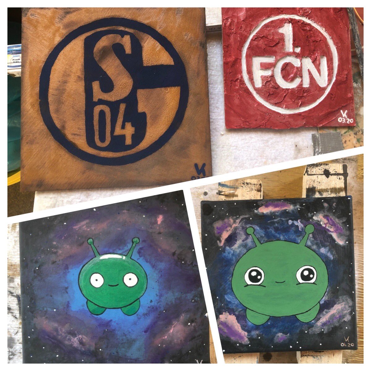 Vincent Portanova Dies Lauft Uber Die Firma In Der Ich Arbeite Maler Kurbel Ich Wurde Es Auf Leinwand x Cm Und 25x25 Cm Anbieten Entweder Stein Rost Oder Goldoptik Ggf