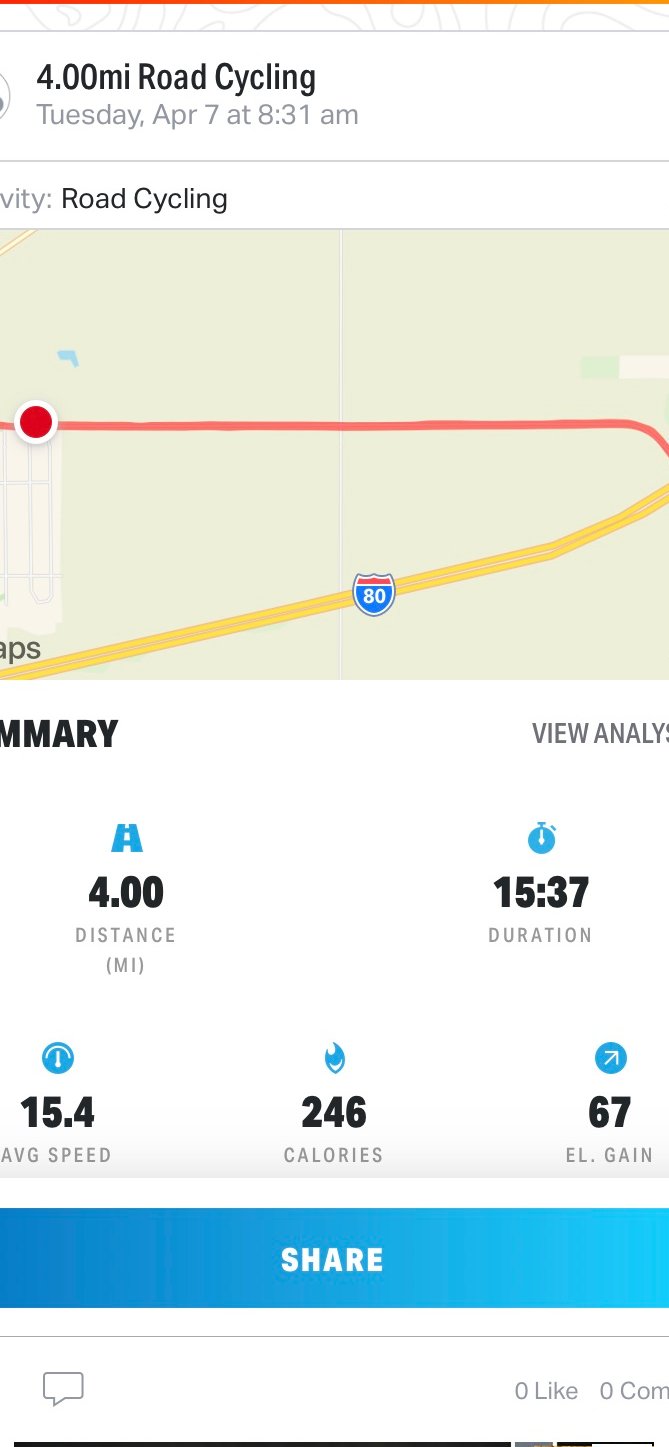 Coach Harms X Here it is the 1st Viking Nation Challenge. 2 mile run or a 4 mile bike ride as fast as you can. I did the 4 mile bike