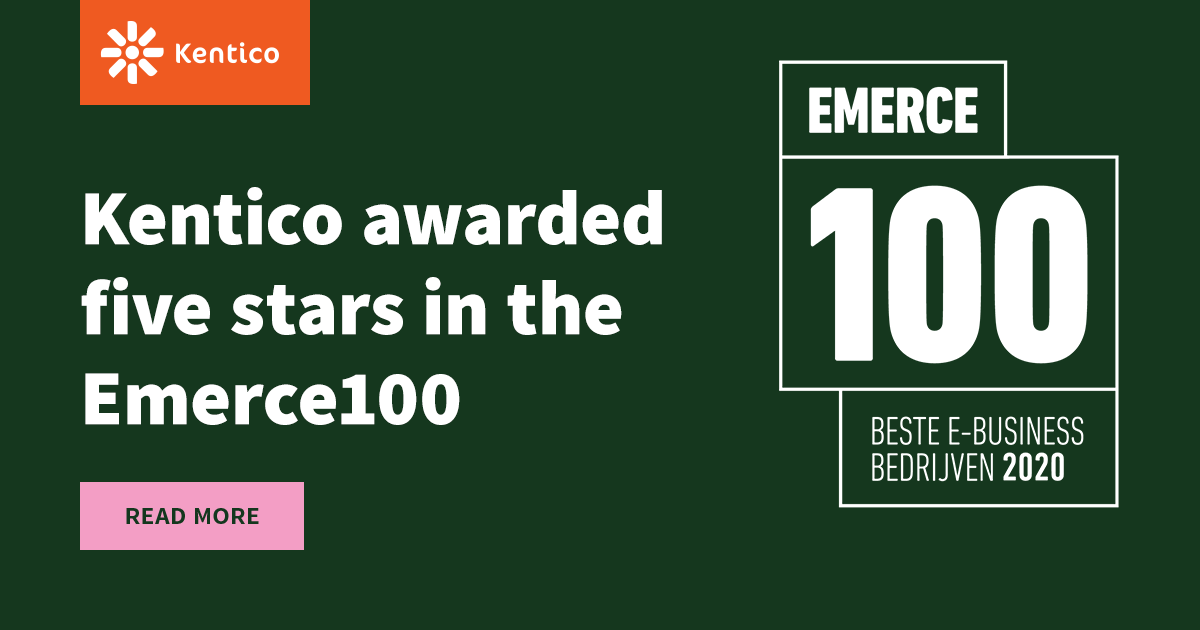 ICelerate's tweet photo. Kentico awarded five stars in the Emerce100 list for CMS software https://t.co/WE5mD1RvMV https://t.co/Gl5ZrARHkS