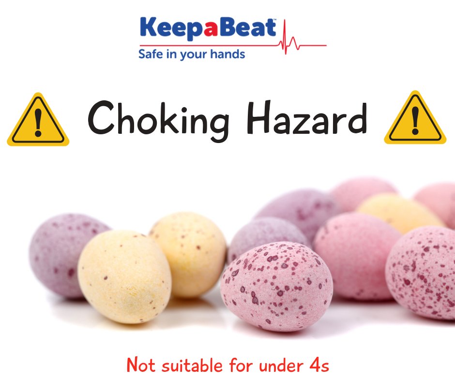 If you are lucky enough to have any of these in your weekly shop, then please remember Mini Eggs pose a choking hazard.  They are just the right size to block a young child's airway.  With thanks to our partners @KeepabeatUK.