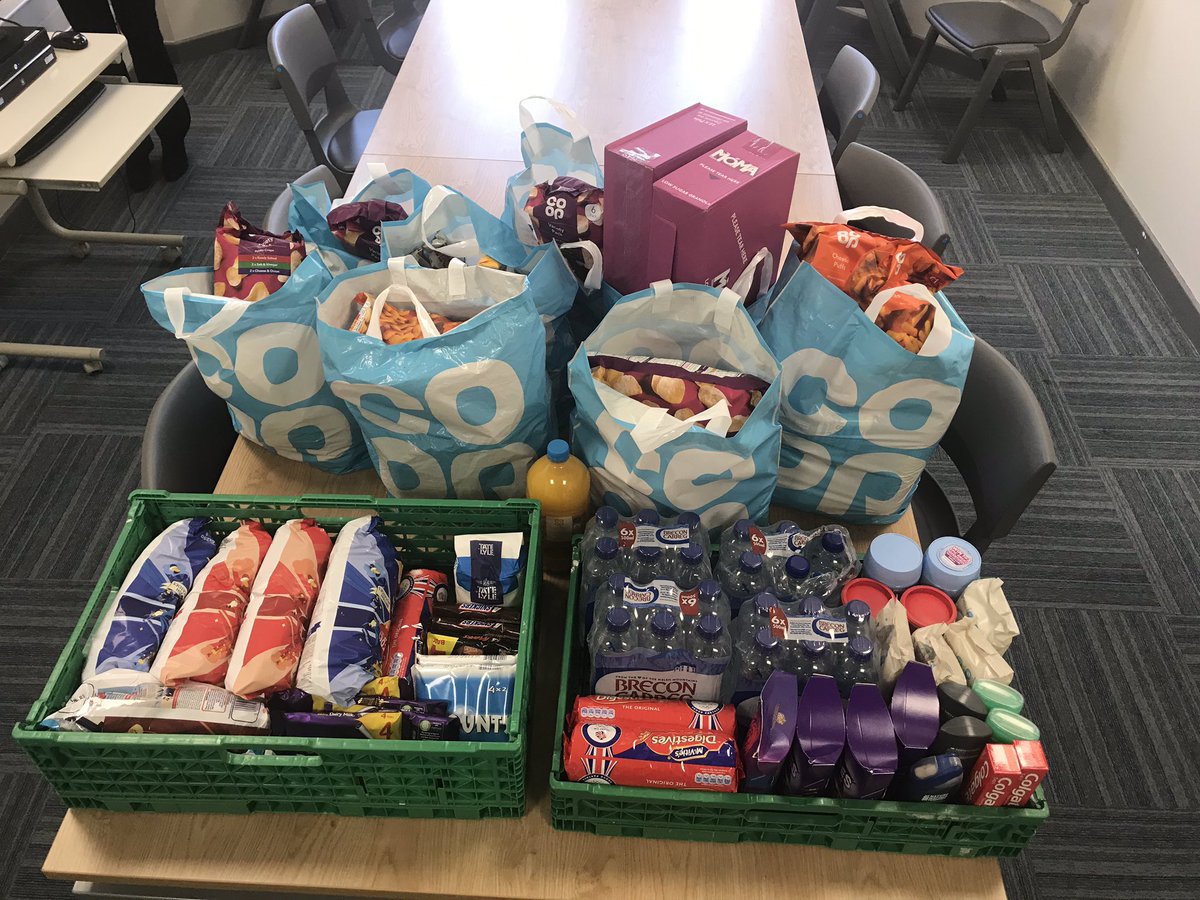 Ruthiealex65's tweet photo. Amazing donation delivered to @CV_Podiatry at cri from @CoopRadyr and @sianlouise97 . Shared with safe haven @CV_UHB @Health_Charity UHL and UHW. So grateful for kindness shown by coop team Cardiff. #thankyou #bekind https://t.co/dptgM18x5q