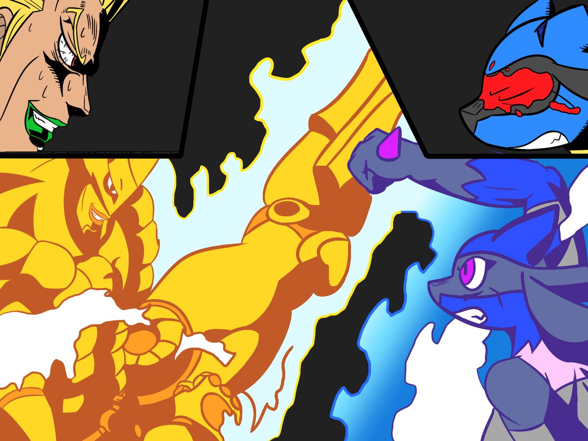 6alaxyD's tweet photo. It's been a while since I posted something here, so... I'll leave some stuff I've done for @PKMN_FH group in Deviantart, including a fight against Dio I did for April Fools hopefully I'll be able to upload more stuff in this place https://t.co/Wn5SQoqVct