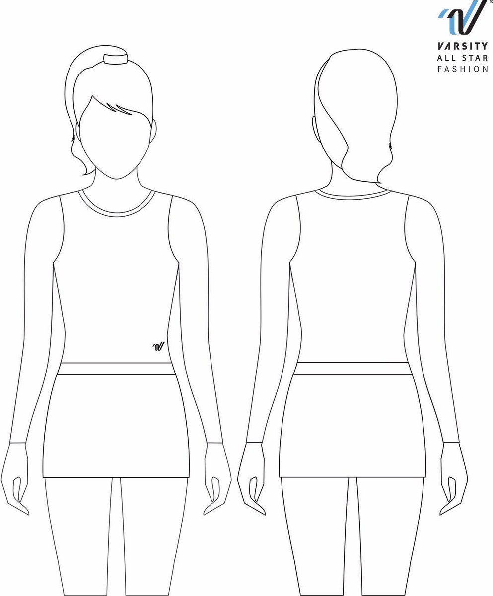 Blank All Star Cheer Uniform Template Blank All Star Cheer Uniform Template