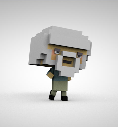 KaiForman's tweet photo. Not a bad first render, new proj in the works😀 #voxelart #C4D https://t.co/65m2G9ifKi