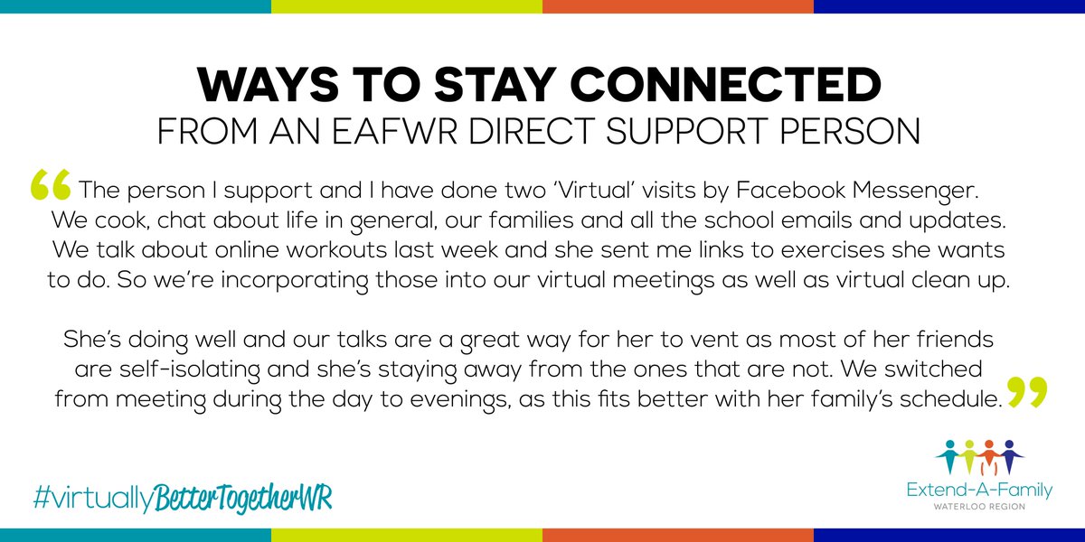 EAFWRecruit's tweet photo. Connecting in a remote world can be difficult especially when your main focus is to spend time with others out in the community. Thankfully, the internet has allowed those we support to still spend time with their Direct Support People. Check it out! #VirtuallyBetterTogether https://t.co/8ZFN3PAEUj