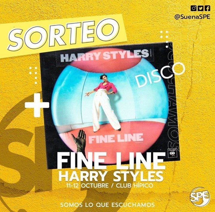 mapsoundapp's tweet image. 🔥 ¡Tenemos un nuevo #SORTEO de '#FineLine' el álbum de @Harry_Styles! 

⚡ Participá en nuestro IG &amp;gt;&amp;gt; bit.ly/SorteoFineLine2

Si nos seguís acá en Twitter y nos das RT duplicás las chances 😉