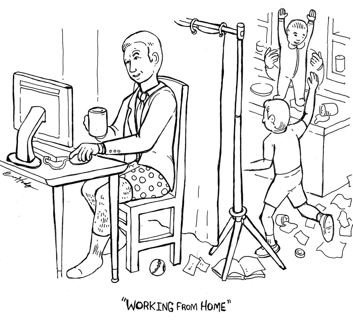 chodgeart's tweet photo. Working from home... #QuarantineLife #elearning #videoconferencing #zoom #WorkingFromHomeLife  #coronapocalypse2020 https://t.co/XYHJblnbUr