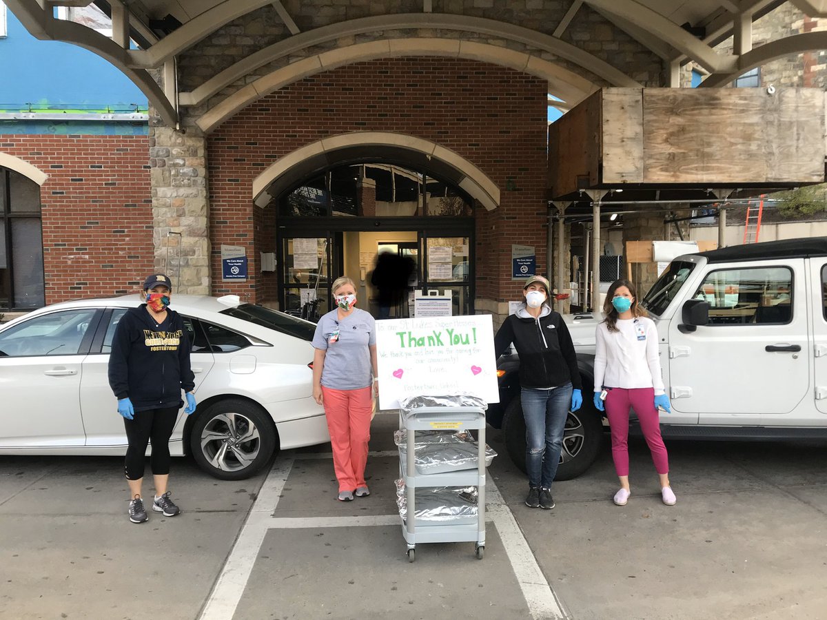 Our amazing Mrs. Matthews and Mrs. Jenie delivered 100 hot breakfast sandwiches to the St. Luke’s staff today on behalf of Fostertown school. Thank you to the amazing staff at St. Luke’s for taking care of our community on the front lines! #newburghstrong #NECSDShoulderUp