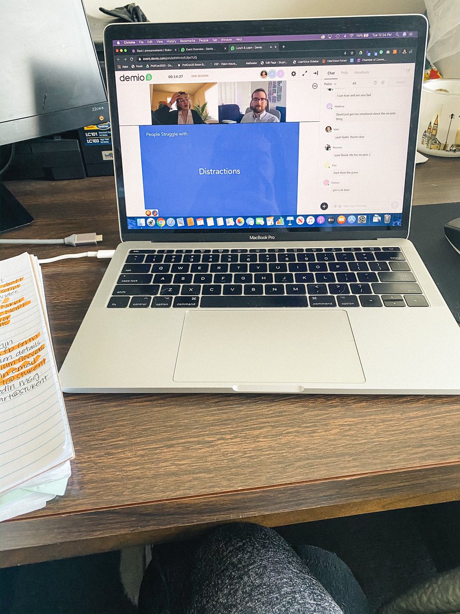 I always look forward to our monthly company #LunchAndLearn presentations to reset and learn from my coworkers. SO to Sydni &amp; David for sharing how to #WFH effectively! 🏡