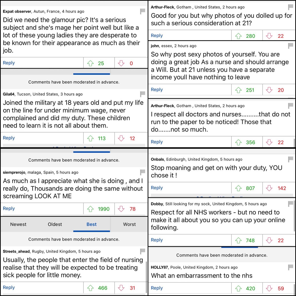 DMReporter's tweet photo. HERE’S HOW THIS WORKS: Young nurse tweets about having written her will as she is treating #Coronavirus patients. The Mail screenshots her, steals sexy photos of her from Instagram (forcing her to make both private) and collect the ad revenue as readers abuse her. #buyapaper https://t.co/Ap3ucd8XLE