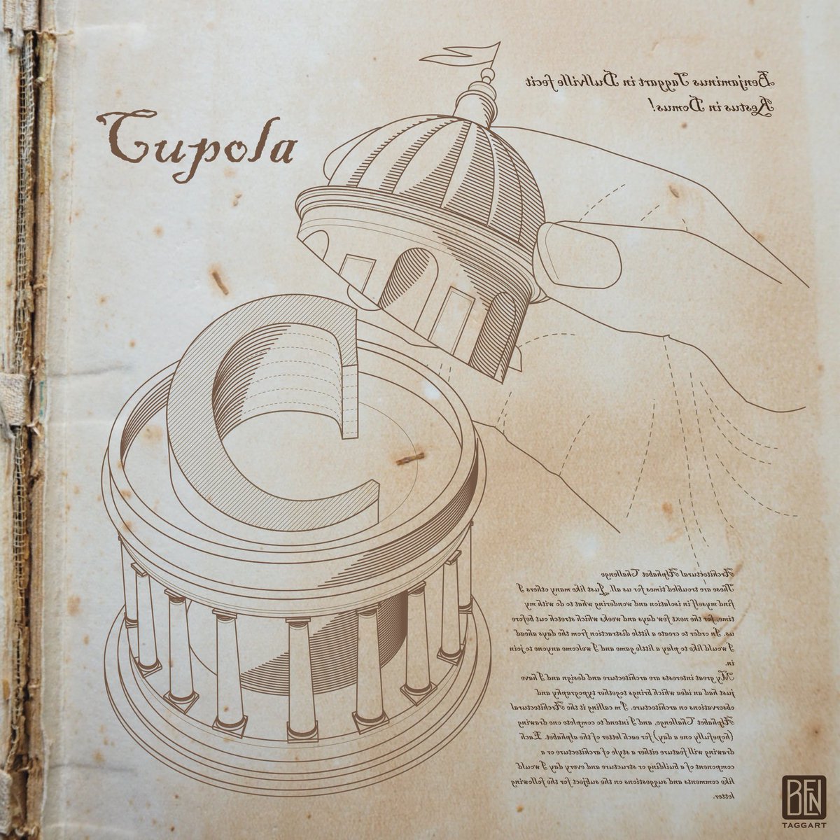 BT_Modelhouses's tweet photo. Architectural Alphabet Challenge day 3, letter C. @l.adorah @jelks_england win! Happy to engage and divert you today with Cupola. This one’s taken most of the day to draw so I’m hoping for something a little more simple for the letter D. #architecturalabc https://t.co/wT7Ij2np0y