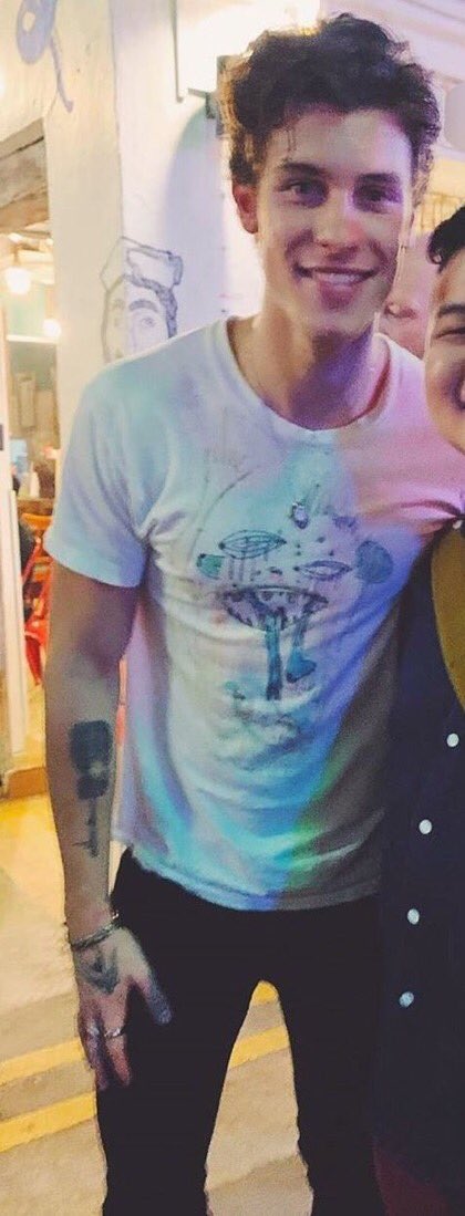 shawn mendes wearing the ugly monster drawing shirts a thread