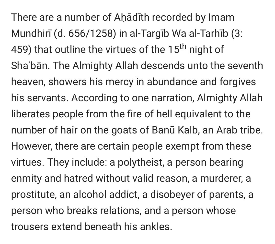 As far as the fast of 15th Sha’bān is concerned, we discussed it. Moving on, does the night in general hold virtues. The answer is yes, the night does hold specific virtues but to my knowledge, no specific worship has been prescribed for the night. And Allah knows best.