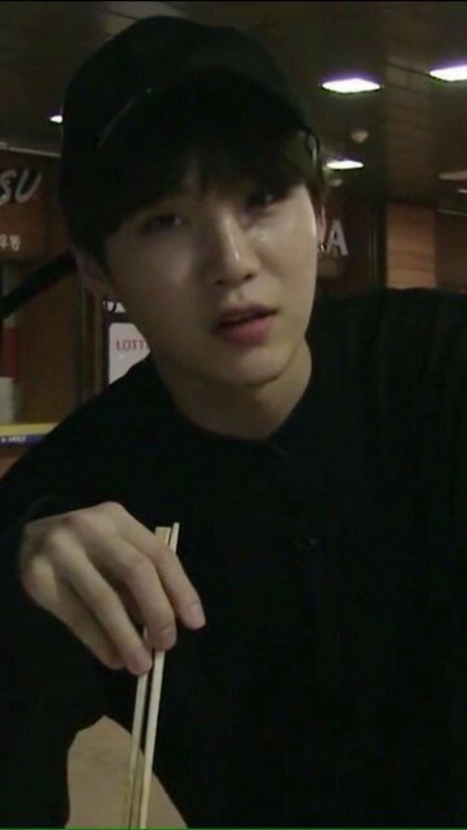 • treating you to dinner and pointing his chopsticks at you in fake anger when you comment on his cute cheeks