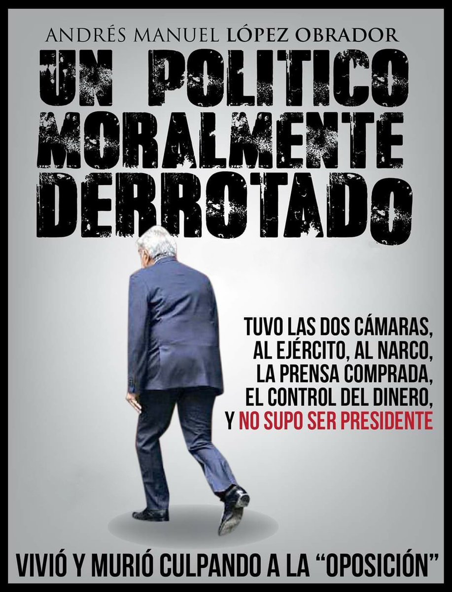 cesarhero9's tweet photo. @V_TrujilloM @lopezobrador_ 

#YaJubilenalViejitoDemente 

Le quedó super grande México!

MORALEJA:

Le pasó lo que al señor de 70 años.

“De Tanto insistir, la jovencita quiso...
Pero El no pudo, no supo que hacer con ella a la mera hora” https://t.co/mRvyg3lD1H