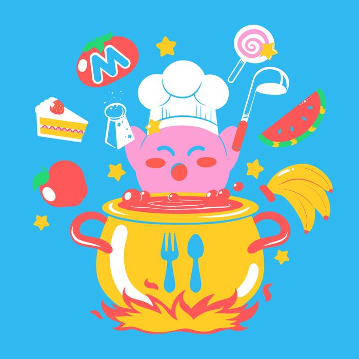 This little pink chef will make a meal that will have you shouting "#Poyo!"
Our #Kirby inspired design is now just $10.00! levelupoutfitters.com/products/cooki…