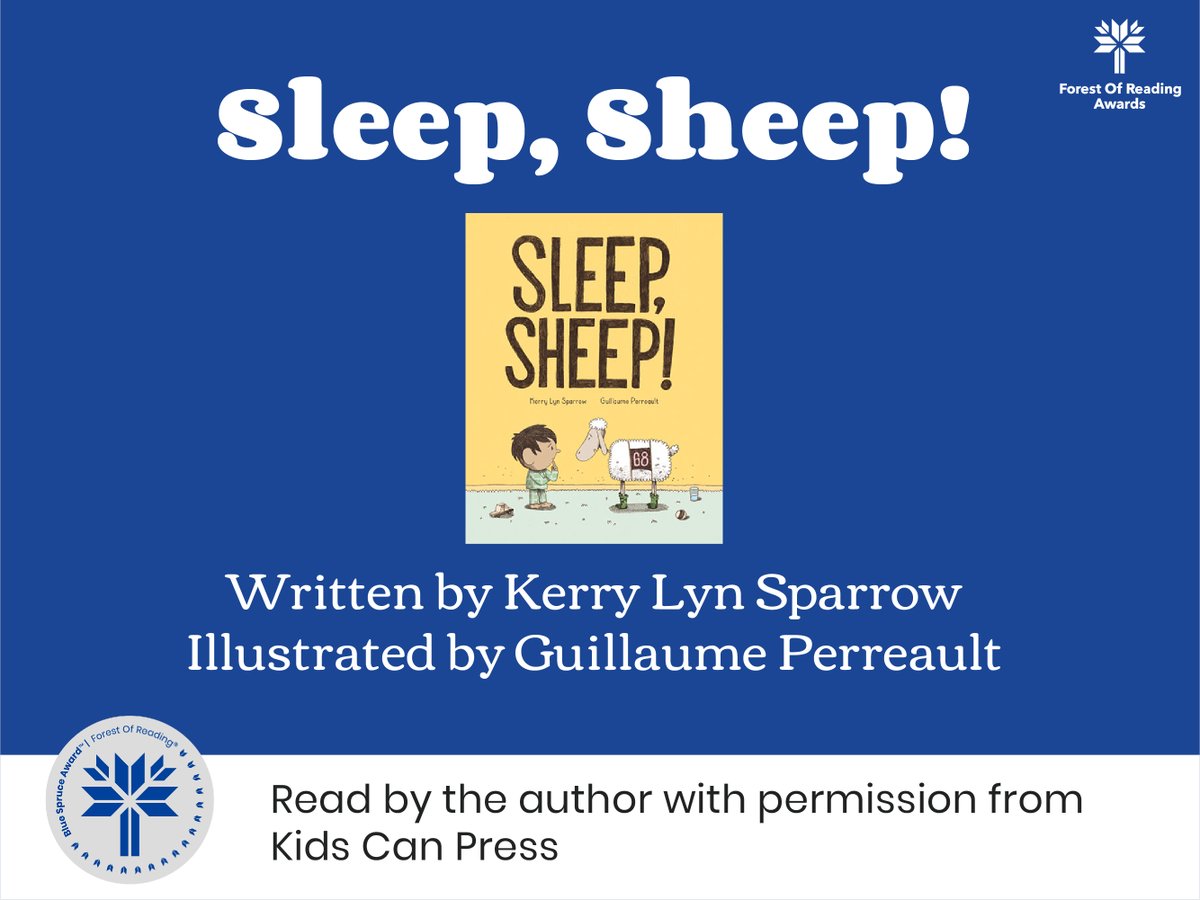 ForestofReading's tweet photo. Blue Spruce Read-Aloud #8! To make sure your Thursday is a little brighter here is Sleep, Sheep read by Kerry Lynn Sparrow (illustrated by Guillaume Perreault). Watch it here: https://t.co/K6isdOXemK #forestofreading #ireadcanadian @KidsCanPress https://t.co/srJ1rAZD6m