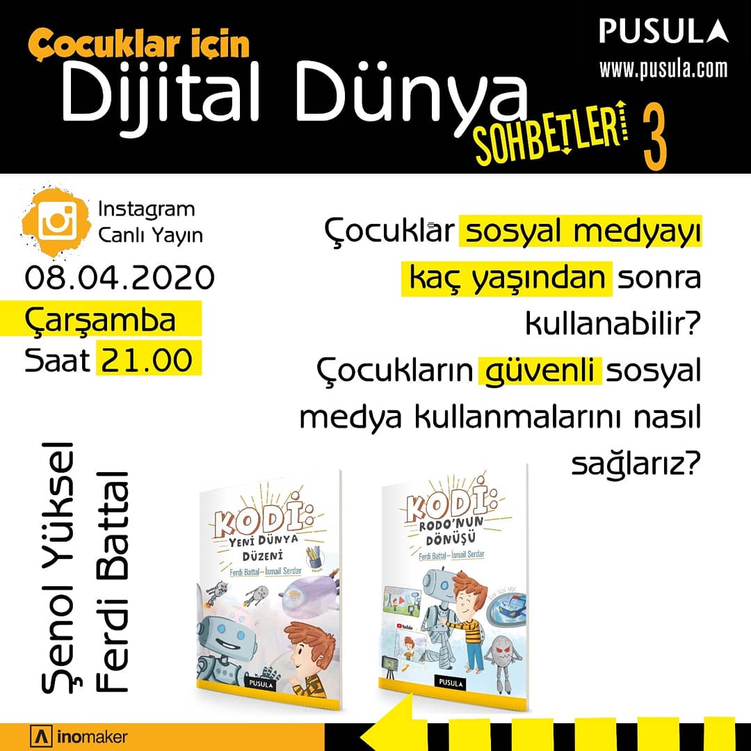 stem_maker's tweet photo. Kodi'nin maceraları, çocuklara eğlenceli serüvenlerle  sosyal medyanın doğru kullanımını anlatıyor. @SenolYuksel62 ve @FerdiBattal ile Kodi'yi, çocuklarda İnstagram ve YouTube güvenli kullanımını konuşuyoruz.
#kodininmaceralari #sosyalmedya #cocuk #instagram #youtube #kitap https://t.co/SuptngR3jY