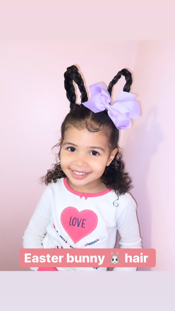 Playing in Mya’s hair #easterhair #easterbunnyhair #kidshair
