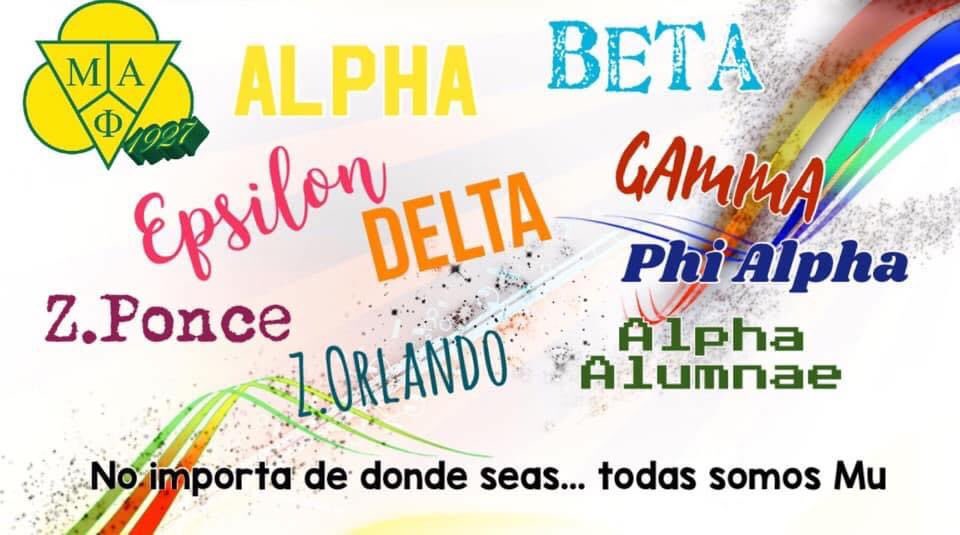 EpsilonZona's tweet photo. Todas somos Mu @DeltaCapitulo @epsilon_map @MuAlphaPhi_1927 @CapituloBetaMAI @CapAlpha1927 https://t.co/PfDaXAPvoj