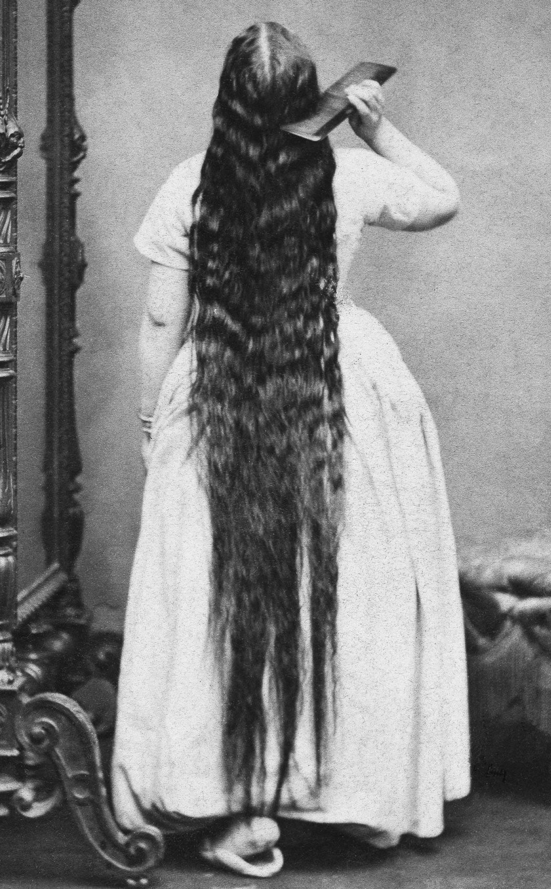 Une nuit joueur broderie victorian long hair offre graphique Rouge