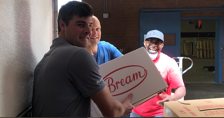 NCBeerWine's tweet photo. During this challenging time, NC beer and wine distributors are helping their local communities. Devan Beam of Standard Distributors loads food on his beer truck headed for Second Harvest Food Bank in Gaston County. #ncbeer #ncga #DistributorsDoMore https://t.co/3mrA1HWRyf