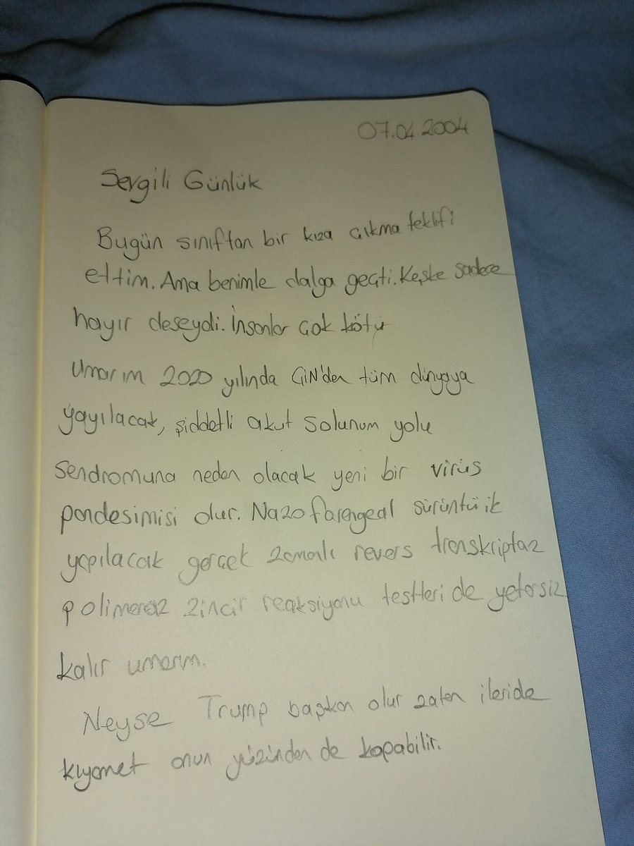 İnanamıyorum ya. Bugün sıkıntıdan eski günlüklerimi okuyordum. 2. sınıftayken yazdıklarıma bakın