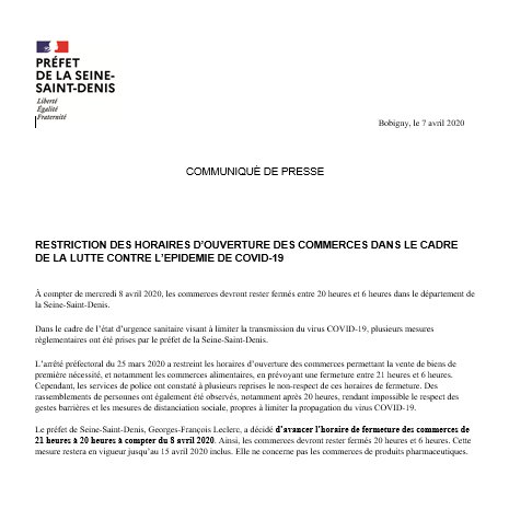 Prefet De La Seine Saint Denis On Twitter Covid19 Pour Lutter Contre La Propagation Du Covid 19 L Horaire De Fermeture Des Commerces En Seinesaintdenis Est Avance De 21h A 20h Fermeture Entre 20h Et