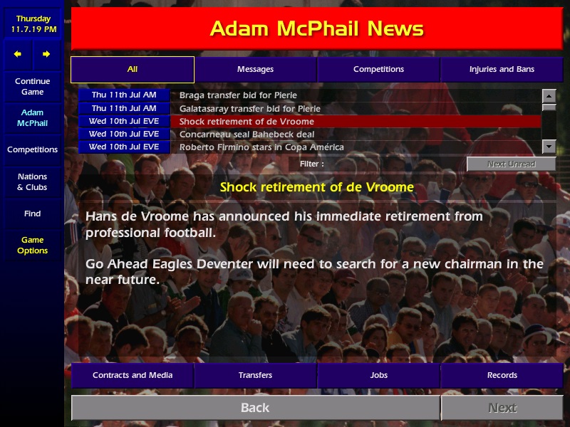 ...There's change off the pitch with Chairman Hans de Vroome retiring and replaced by Jordy Klomp. The coaching staff is refreshed with Edwin Linssen in from Jong Vitesse,Glen Loovens from Sunderland,Tiago Madalena from Perafita and Oğuzhan Türk from Sanliurfaspor.  #CM0102