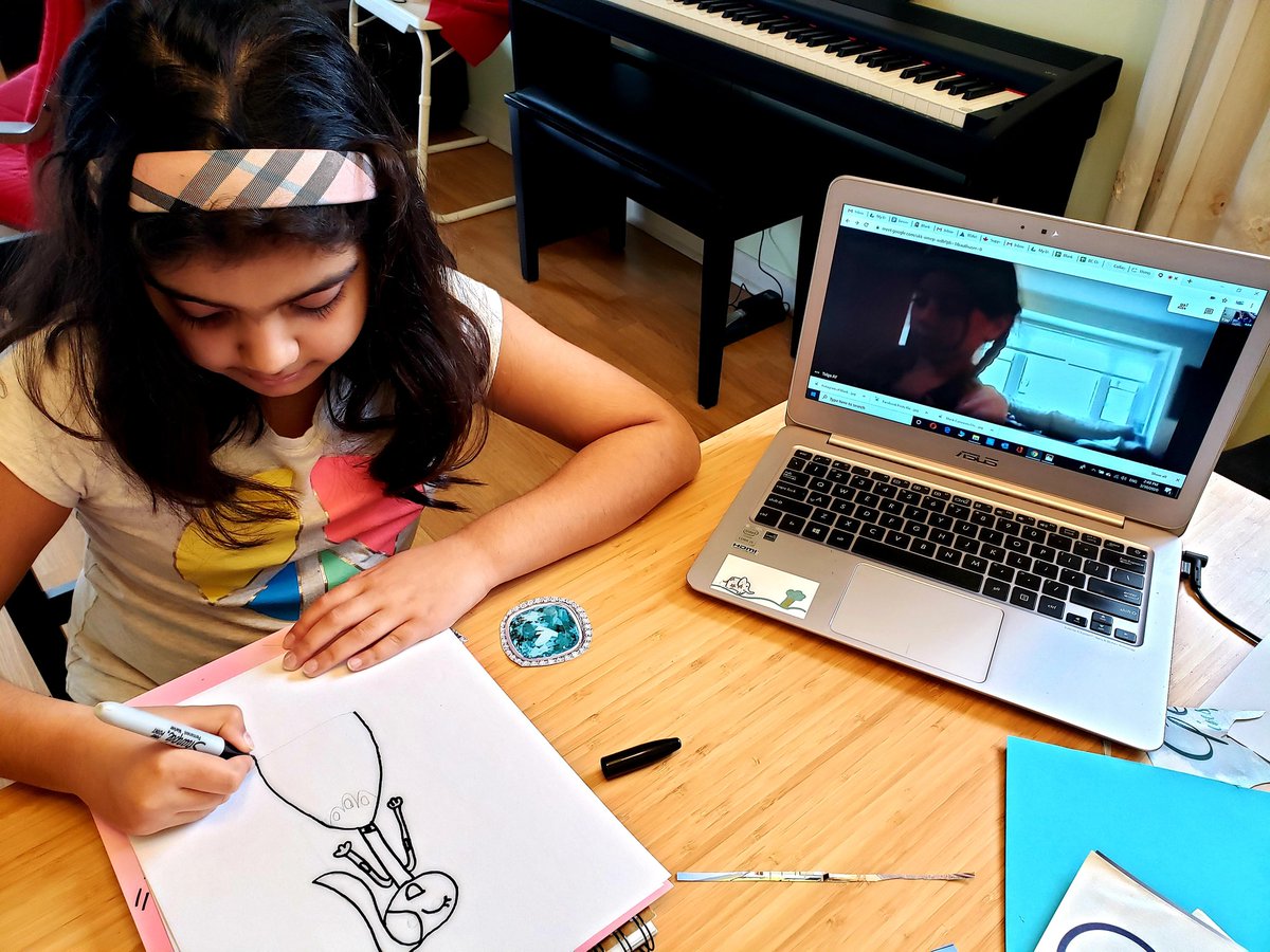 BlankCanvasesTO's tweet photo. Kids can still work together while Physical Distancing. Sign up for our Live Online Art Classes and make art with friends. 
All lessons are based on the Ontario Ministry of Visual Arts Curriculum. 
For detailed information visit https://t.co/RztWYXK2cT https://t.co/HN4V6paOxl