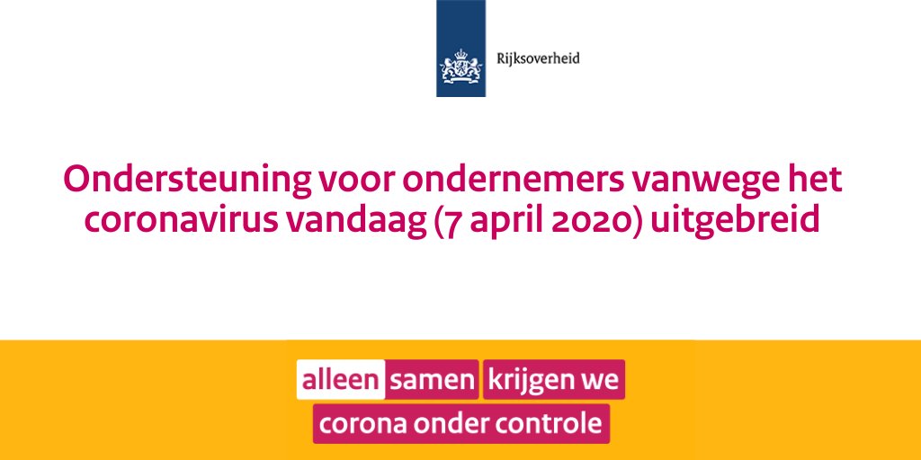 Het kabinet heeft vandaag aanvullende maatregelen genomen om ondernemers te ondersteunen. 

Lees meer ⤵️

rijksoverheid.nl/ministeries/mi…

#alleensamen
