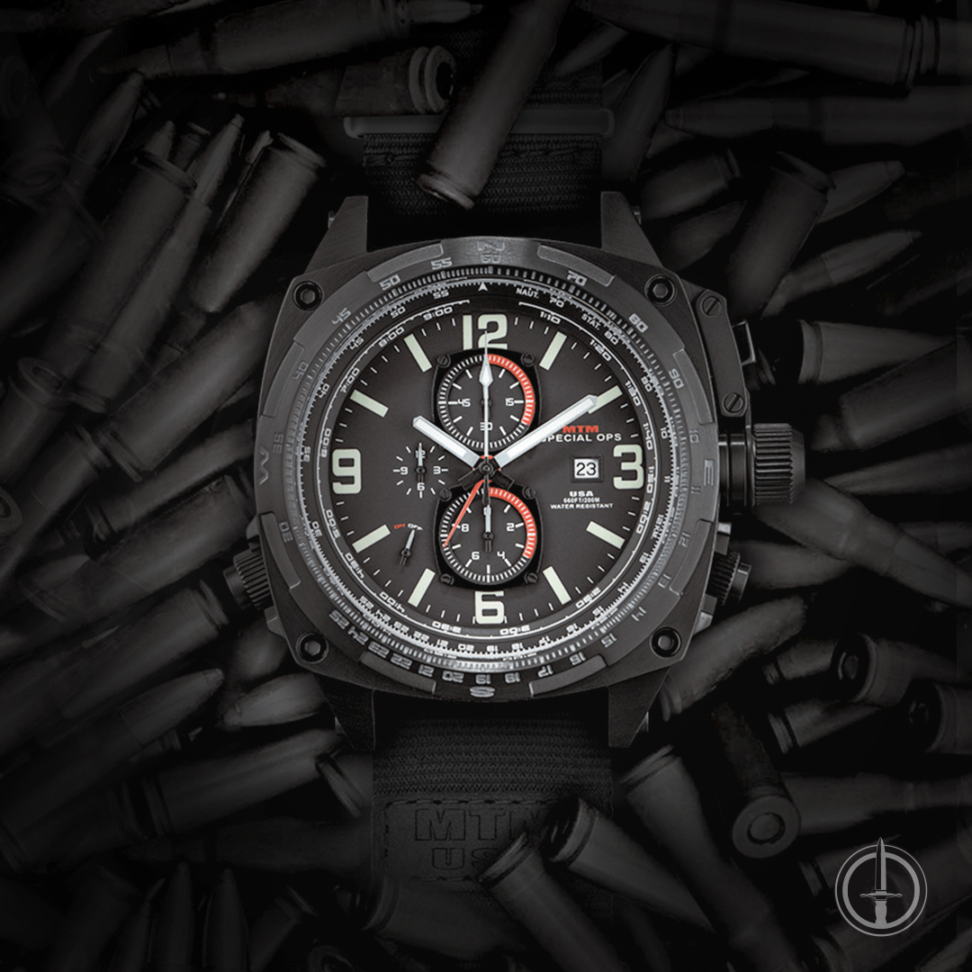 MTMSpecialOps's tweet photo. The Cobra: Our premier chronograph tactical watch that incorporates a classic slide rule bezel with state-of-the-art Titinium to create a contemporary and cutting-edge pilot watch. Starting at $1,320 #mtmwatch #cobra #specialops #specialopswatch https://t.co/P5udcYTcyd