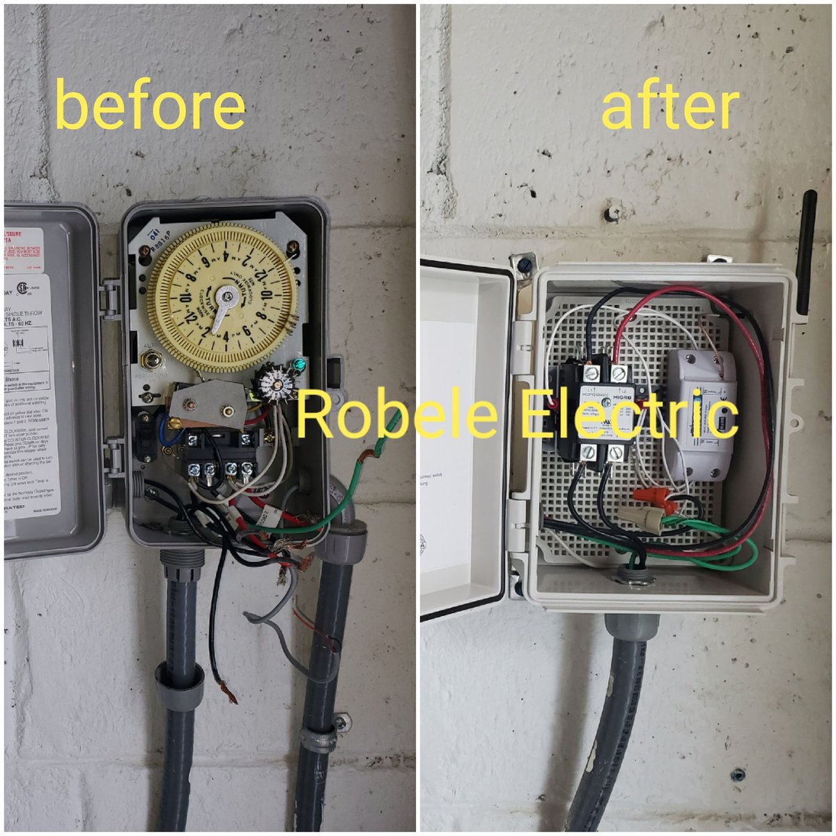 ElectricRobele's tweet image. Change a mechanic sprinkler timer by an smart sprinkler timer.
#electrical #smartsprinklertimer #sprinklertimer #homeelectricalproyect