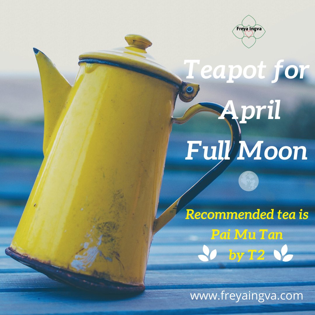 FreyaIngva's tweet photo. #April #Supermoon to watch!
The recommended #tea for this #Moonwatching is #PaiMuTan by @T2TeaKingsRoad
Drink this delicious #brew and get #inspired!
#T2Tea #T2 #Teapot #TeaWisdom #FullMoon #circle #ritual #Moon #diviner #dowser #tealeafreader #divining #dowsing #tealeafreading https://t.co/hFffQsd7qD