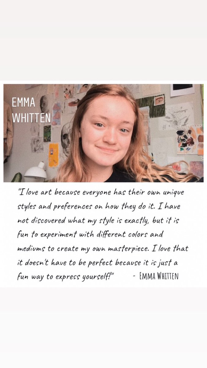 dchsart's tweet image. 🎨Cougar Artist of the Day is Emma Whitten🎨 @DCcougarnation