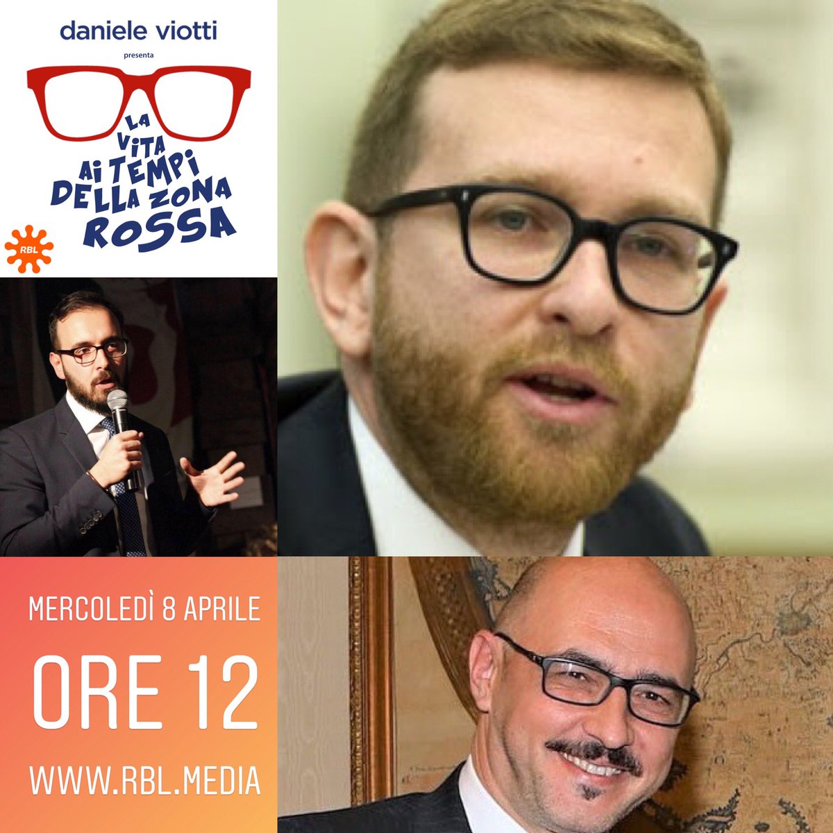 Domani puntata speciale di La Vita ai tempi della Zona Rossa su <a href="/RadioBandaLarga/">Radio Banda Larga</a>

Con <a href="/SimoneAlliva/">Simone Alliva</a> intervisterò il ministro <a href="/peppeprovenzano/">Peppe Provenzano</a> e il viceministro <a href="/mmauripd/">Matteo Mauri 🇮🇹🇪🇺</a>.
E poi parleremo dei #Pride con @aschillaci80 di <a href="/DEMSArcobaleno/">DemsArcobaleno</a>