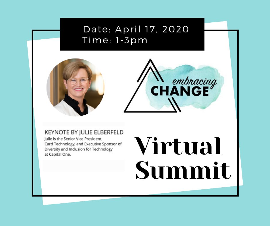 Excited to hear from our keynote speaker @julieaelb62 at the upcoming Virtual summit on Embracing Change. Register today at bit.ly/39pu8MY. As we currently face unavoidable changes, what better time to learn about embracing change?#CHANGEminded #IAmCreative <a href="/MUEngLdrInst/">Lilly Leadership Institute</a>